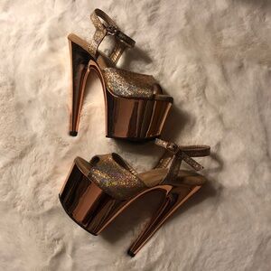 Gold Platform Heel